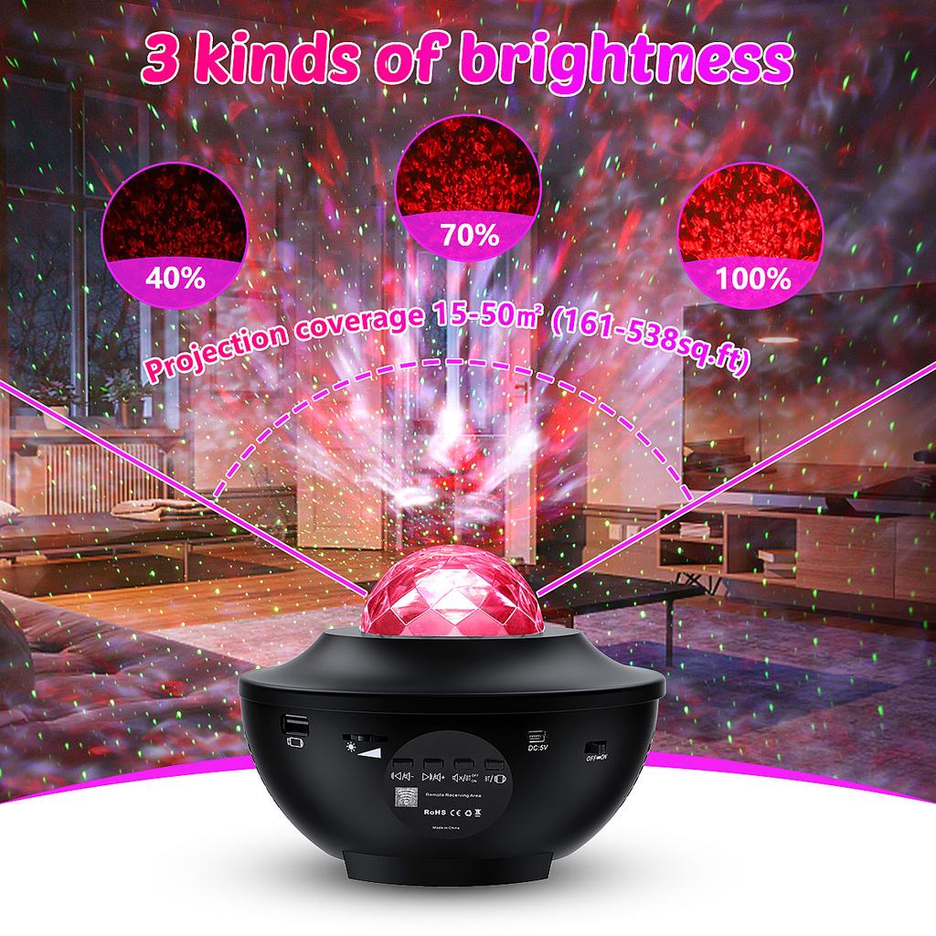 Starry Projector Light Galaxy Seen for Kids, LED Star Projector Star Lights with Remote Control, Night Light Compatible